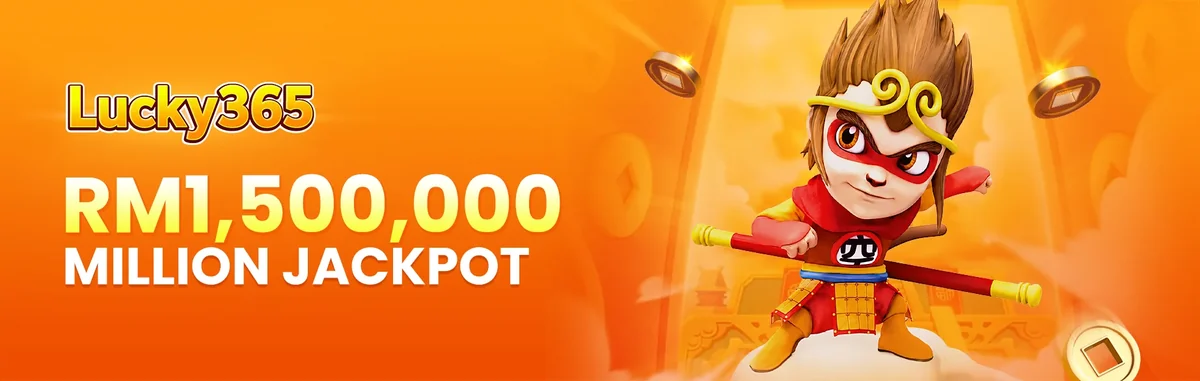 Lucky365 jackpot banner: RM1,500,000 in jackpot prizes at M2